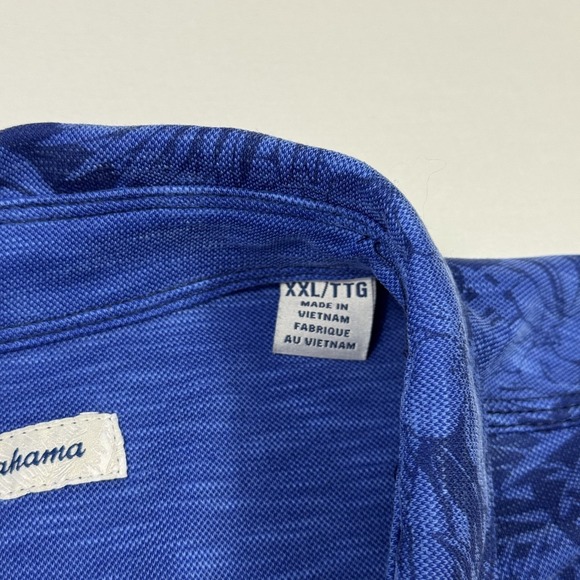 Tommy Bahama Florida Gulf Coast Polo Shirt Hawaiian Floral NCAA Blue Men's 2XL - Picture 8 of 13